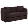 Delroy 2-Seat Stationary Loveseat Aubergine Polyester Upholstery / CS-511262