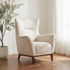 Catala Upholstered High Back Accent Chair Ivory and Coffee / CS-903269