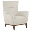Catala Upholstered High Back Accent Chair Ivory and Coffee / CS-903269