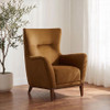 Catala Upholstered High Back Accent Chair Rust and Coffee / CS-903270