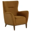 Catala Upholstered High Back Accent Chair Rust and Coffee / CS-903270