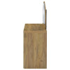 Irwin Vanity Table with LED Mirror and Storage Rustic Oak / CS-935790