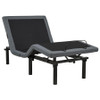 Weston Twin XL Dual-Motor Massage Adjustable Bed Base in Black and Grey / CS-350165TXL