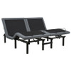 Weston Split Eastern King Massage Adjustable Bed Base in Black and Grey / CS-350165SKE