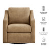 Liora Vegan Leather Swivel Armchair by Modway / EEI-7802