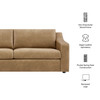 Liora 87 Inch Vegan Leather Sofa by Modway / EEI-7803