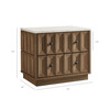 Mabry 23 Inch Geometric Faceted Two Drawer Nightstand by Modway / EEI-7835