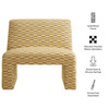 Amita Checked Woven Fabric Armless Accent Chair by Modway / EEI-7906