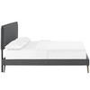 Camille Fabric Full Platform Bed with Round Splayed Legs by Modway / MOD-5630