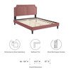 Novi Tapered Wood Leg Performance Velvet King Bed by Modway / MOD-6843