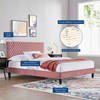 Garcelle Performance Velvet King Platform Bed by Modway / MOD-7048