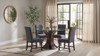 Naser 5-piece 48-inch Round Dining Table Set Grey and Dark Walnut / CS-115480DWA-S5