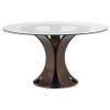 Naser 5-piece 48-inch Round Dining Table Set Grey and Dark Walnut / CS-115480DWA-S5