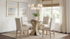 Naser 5-piece 48-inch Round Dining Table Set Beige and Light Oak / CS-115480LTO-S5
