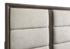 Farre Eastern King Upholstered Platform Panel Bed Dark Brown / CS-225321KE