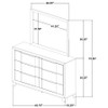 Farre 6-drawer Dresser with Mirror Dark Brown / CS-225323M