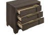 Farre 2-drawer Nightstand Bedside Table Dark Brown / CS-225322