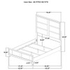 Farre Queen Upholstered Platform Panel Bed Dark Brown / CS-225321Q