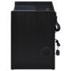 Furda 2-drawer LED Nightstand Bedside Table with Speaker Black Ash / CS-306132BLK