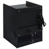 Furda 2-drawer LED Nightstand Bedside Table with Speaker Black Ash / CS-306132BLK