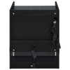 Furda 2-drawer LED Nightstand Bedside Table with Speaker Black Ash / CS-306132BLK