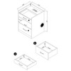 Furda 2-drawer LED Nightstand Bedside Table with Speaker Mango / CS-306132MGO