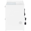 Furda 2-drawer LED Nightstand Bedside Table with Speaker White High Gloss / CS-306132WHT