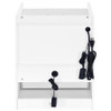 Furda 2-drawer LED Nightstand Bedside Table with Speaker White High Gloss / CS-306132WHT