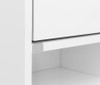 Furda 2-drawer LED Nightstand Bedside Table with Speaker White High Gloss / CS-306132WHT