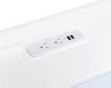 Furda 2-drawer LED Nightstand Bedside Table with Speaker White High Gloss / CS-306132WHT