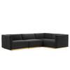 Conjure 4-Piece Channel Tufted Performance Velvet Sectional by Modway / EEI-5848