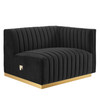 Conjure 4-Piece Channel Tufted Performance Velvet Sectional by Modway / EEI-5848
