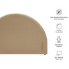 Resort Queen Size Stain-Resistant Performance Velvet Arched Headboard by Modway / MOD-7365
