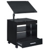Lerma 1-drawer Adjustable Tray Top Nightstand with Speaker Black Ash / CS-305772BLK