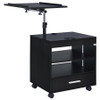 Lerma 1-drawer Adjustable Tray Top Nightstand with Speaker Black Ash / CS-305772BLK
