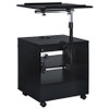 Lerma 1-drawer Adjustable Tray Top Nightstand with Speaker Black Ash / CS-305772BLK