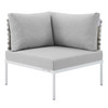 Harmony Sunbrella® Basket Weave Outdoor Patio Aluminum Corner Chair by Modway / EEI-4537