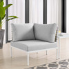 Harmony Sunbrella® Basket Weave Outdoor Patio Aluminum Corner Chair by Modway / EEI-4537