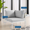Harmony Sunbrella® Basket Weave Outdoor Patio Aluminum Corner Chair by Modway / EEI-4537