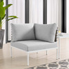 Harmony Sunbrella® Basket Weave Outdoor Patio Aluminum Corner Chair by Modway / EEI-4538