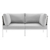 Harmony Sunbrella® Basket Weave Outdoor Patio Aluminum Loveseat by Modway / EEI-4962