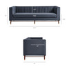 Devote 93 Inch Performance Velvet Channel Tufted Sofa by Modway / EEI-7996