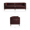 Devote 93 Inch Performance Velvet Channel Tufted Sofa by Modway / EEI-7996