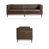 Devote 93 Inch Vegan Leather Channel Tufted Sofa by Modway / EEI-7997