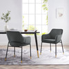Jovi Performance Velvet Dining Armchair Set of 2 by Modway / EEI-6026