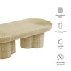 Sarova 60 Inch Natural Rattan Oval Pedestal Coffee Table by Modway / EEI-7911