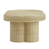 Sarova 60 Inch Natural Rattan Oval Pedestal Coffee Table by Modway / EEI-7911