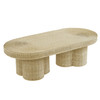 Sarova 60 Inch Natural Rattan Oval Pedestal Coffee Table by Modway / EEI-7911