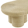 Sarova 60 Inch Natural Rattan Oval Pedestal Coffee Table by Modway / EEI-7911