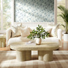 Sarova 60 Inch Natural Rattan Oval Pedestal Coffee Table by Modway / EEI-7911
